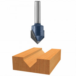 90° x 9/16 In. Carbide Tipped V-Groove Bit