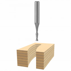 1/8 In. x 1/2 In. Solid Carbide 2-Flute Upcut Spiral Bit