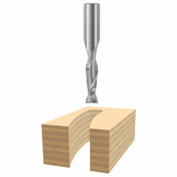 3/8 In. x 1-1/4 In. Solid Carbide 2-Flute Upcut Spiral Bit