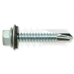 1/4"-14 X 1 Hex Head, Zinc Plated Tek Screw