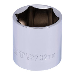 1/2" DR x 32mm Regular Chrome Socket - 6 Point - *JET