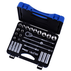 29 PC 1/2" DR SAE Socket Wrench Set - 6 Point - *JET