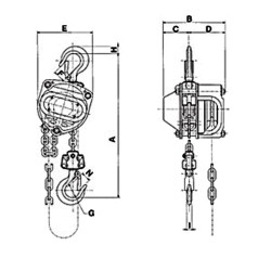 1-1/2 Ton 20' Lift L-90X Series Chain Hoist - Super Heavy Duty - *JET