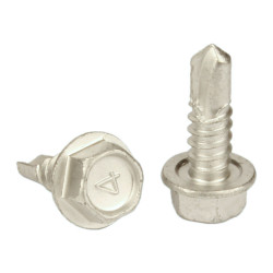 #14 x 3" Hex Washer Head, Zinc Tek Screw