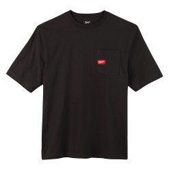 Heavy Duty Pocket T-Shirt - Short Sleeve - Black 2X